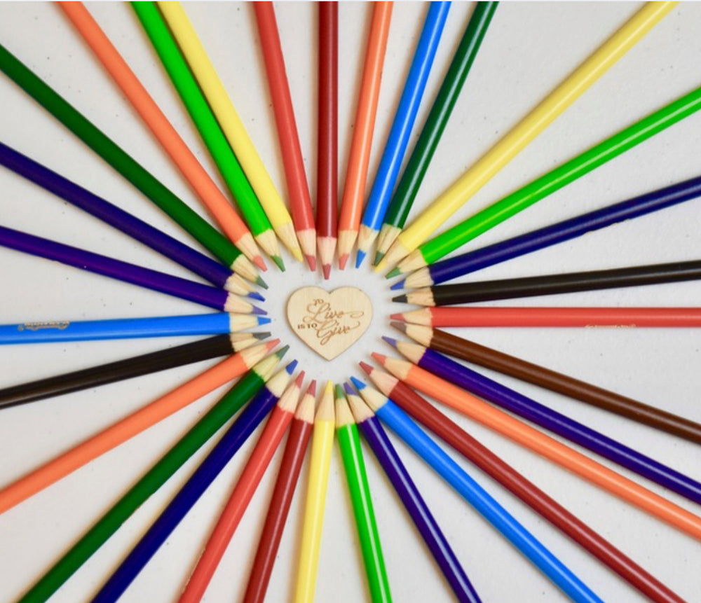 Kids Travel Adventure Journal & Artsy Blessings Box Gift Set with Wooden Postcards and Colored Pencils