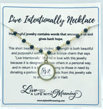 stylewithmeaning.com 18.00 NPALP02.30 Live Intentionally Black Bead Choker Necklace