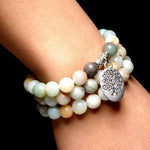 stylewithmeaning.com 27.00  Tree of Life Amazonite Stone 2-in-1 Bracelet/Necklace