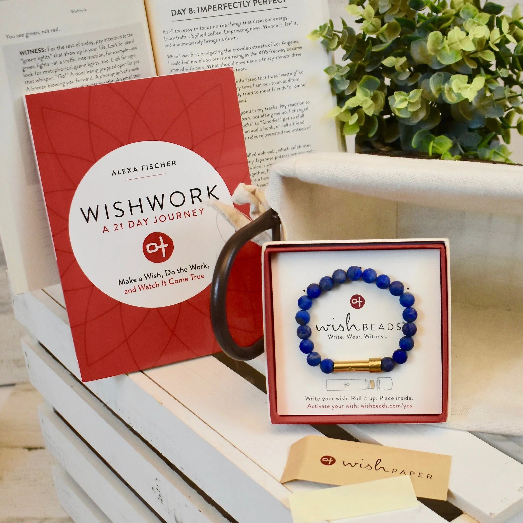 Wishbeads Bracelet Matte Lapis Lazuli, Love Protection