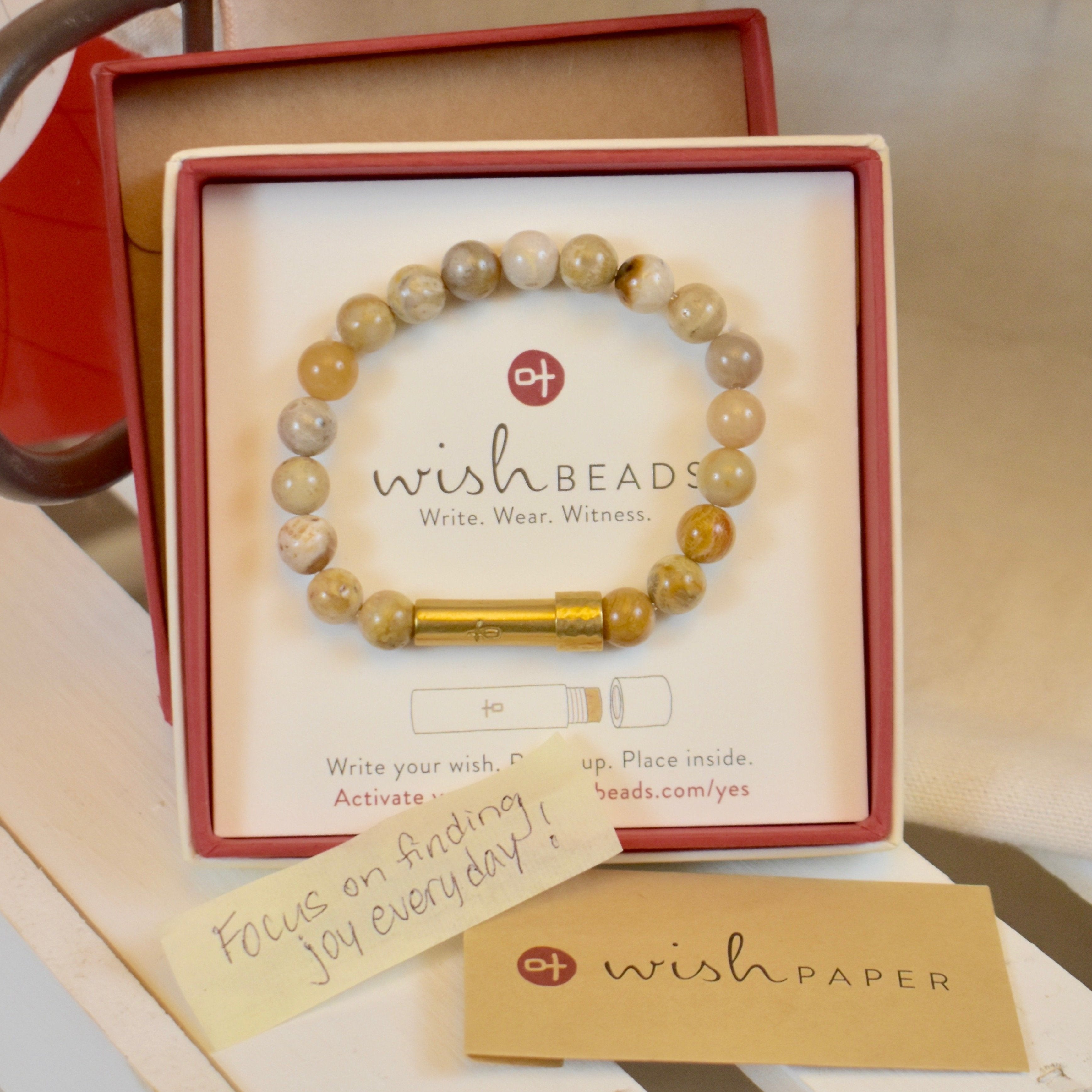 Wishbeads Bracelet Polished Coral Jade Confidence Motivation stylewithmeaning
