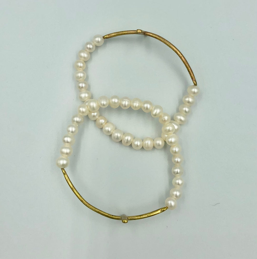 Freshwater Pearl Cross Bracelet